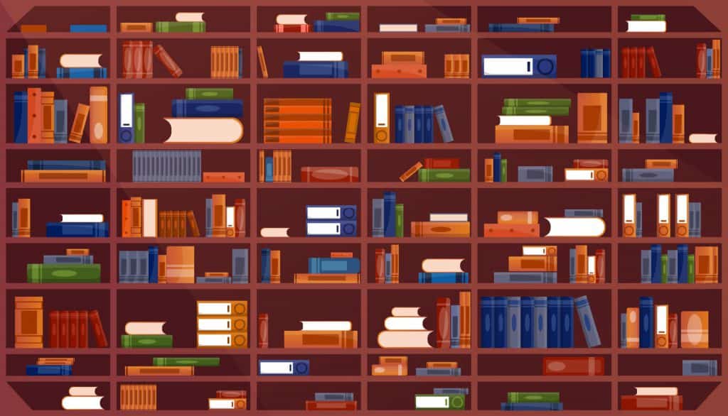 Bookshelf Vectors by Vecteezy